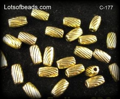 Silver Barre tube beads